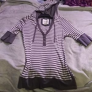 American eagle striped hoodie shirt